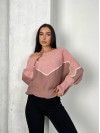 Тонкий жіночий светр пудрового кольору 31604