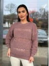 Тонкий жіночий светр пудрового кольору 31739