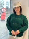 Тонкий женский свитер зеленого цвета 31736