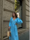 Лляна сукня блакитного кольору 28512