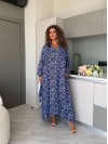Ніжна сукня міді синього кольору 33798