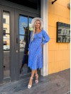Универсальное платье миди синего цвета 33768