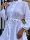 Нежное универсальное платье мини белого цвета 33773