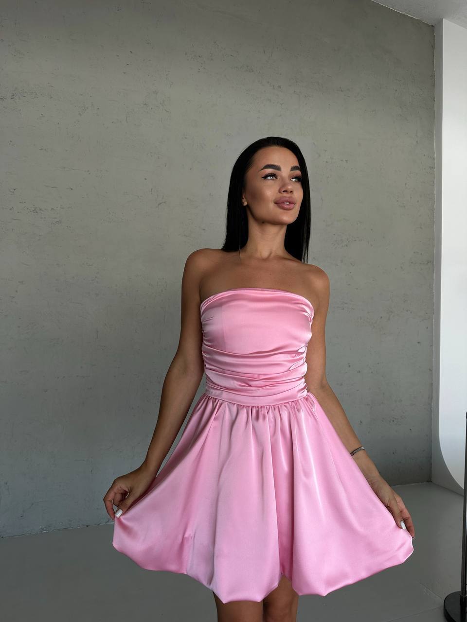 Вечірня сукня міні рожевого кольору 32662