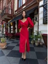 Вечірня сукня мiдi червоного кольору 34144