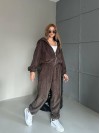 Вельветовий спортивний костюм кавового кольору 35030