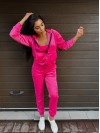 Велюровий жіночий костюм двійка рожевого кольору 34235