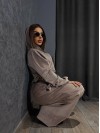 Велюровый женский костюм кофейного цвета 31238