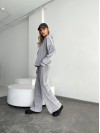 Велюровий жіночий костюм сiрого кольору 31716