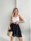 Повітряна спідниця міні чорного кольору 32457