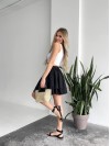 Повітряна спідниця міні чорного кольору 32457