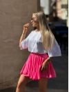 Повітряна спідниця-шорти рожевого кольору 27457