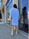 В'язана сукня міді блакитного кольору 30465