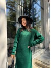 В'язана сукня міді смарагдового кольору 30464