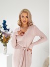 В'язана сукня міді на гудзиках пудрового кольору 29787