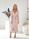 В'язана сукня міді на гудзиках пудрового кольору 29787