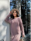 В'язана сукня міді пудрового кольору 30461