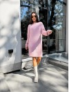 В'язана сукня міді рожевого кольору 30463