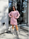 В'язана сукня міді рожевого кольору 30463