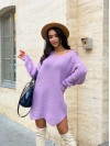 В'язана сукня-туніка лавандового кольору 29942