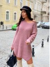 В'язана сукня-туніка пудрового кольору 29940