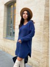 В'язана сукня-туніка синього кольору 29943