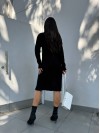 В'язана напіввовняна сукня чорного кольору 29962