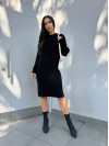 В'язана напіввовняна сукня чорного кольору 29962