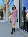 В'язана напіввовняна сукня пудрового кольору 29965