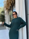 В'язана напіввовняна сукня зеленого кольору 29964