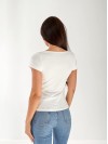 Жіноча базова футболка бiлого кольору 33322