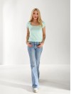 Жіноча базова футболка м'ятного кольору 33324