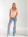 Жіноча базова футболка пудрового кольору 33325