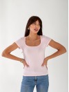 Жіноча базова футболка рожевого кольору 33326