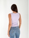 Майка базова жіноча лiлового кольору 33317