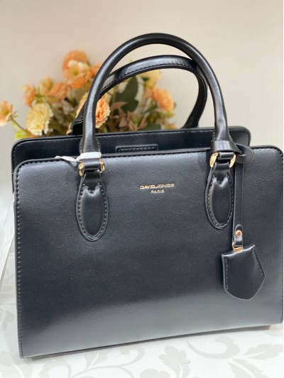 Жіноча базова сумка для роботи з еко-шкіри чорного кольору 32194