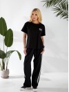 Жіноча футболка з написом чорного кольору 32876