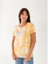 Жіноча футболка тай-дай помаранчевого кольору 33230