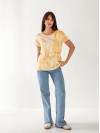 Жіноча футболка тай-дай помаранчевого кольору 33230