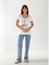 Жіноча футболка з малюнком білого кольору 33450
