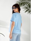 Жіноча футболка з малюнком блакитного кольору 32551