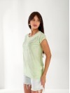 Жіноча футболка з малюнком салатового кольору 33306
