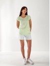 Жіноча футболка з малюнком салатового кольору 33306