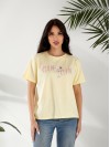 Жіноча футболка з малюнком жовтого кольору 32549