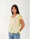 Женская футболка с завязками желтого цвета 33262