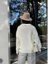 Жіноча кофта з відкладеним коміром молочного кольору 29958