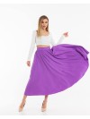 Жіноча легка спідниця міді фіолетового кольору 32130