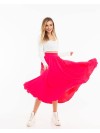 Жіноча легка спідниця міді малинового кольору 32131