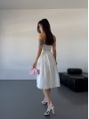 Жіноча легка спідниця плісе молочного кольору 32672