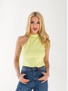 Майка жіноча з горловиною салатового кольору 33224